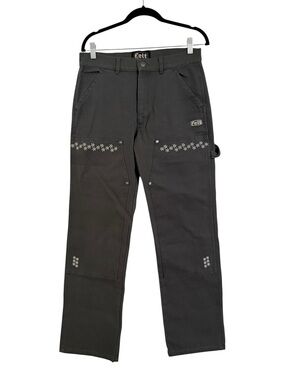 Felt x Hitchhiker Carpenter Pants Daisy Embroidery Size S Charcoal NWT